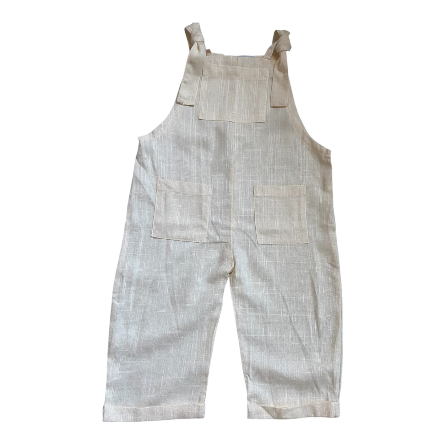 Joe Linen Romper - Maple Red / White