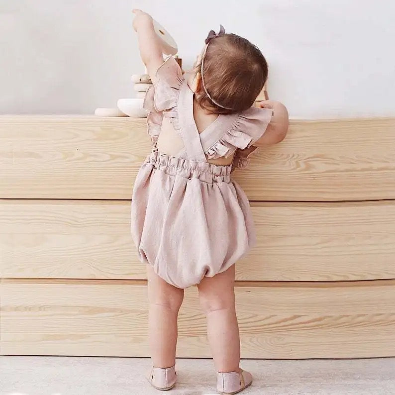 Gıda Vintage Bubble Linen Romper