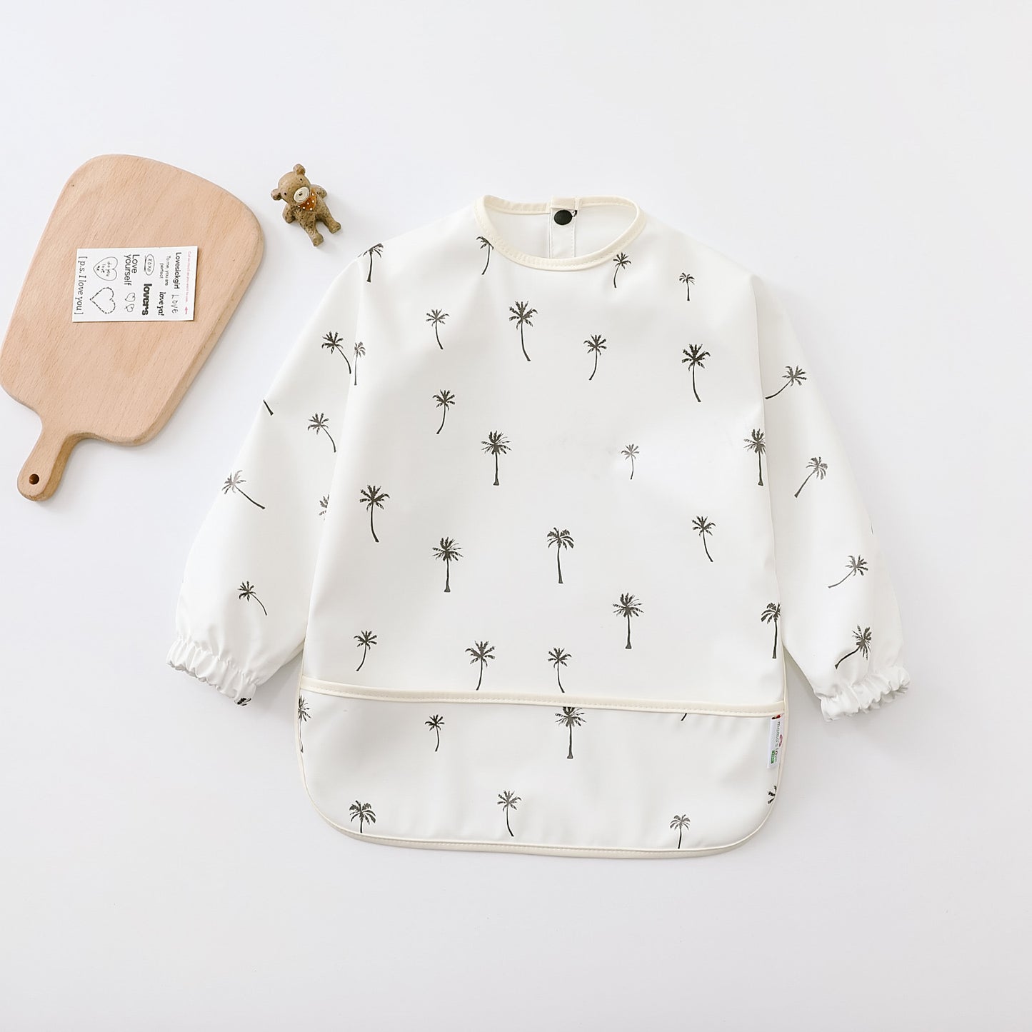 Waterproof Sleeved Cape Bib - The Palm Tree