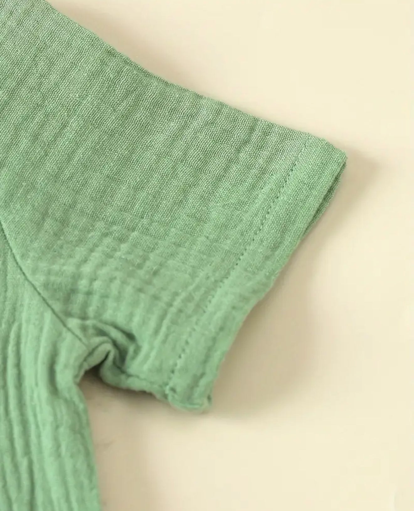 Harald Muslin Romper - Green