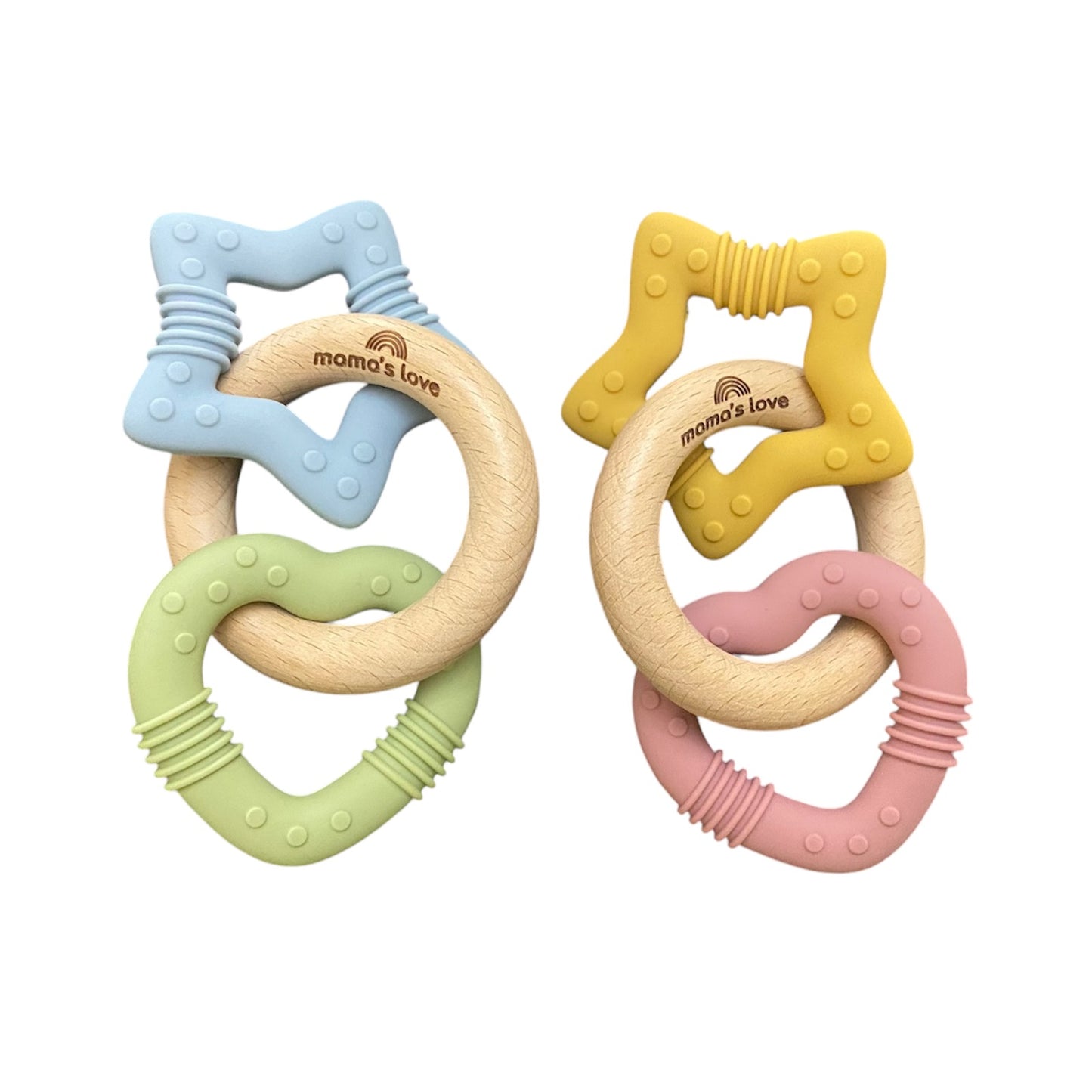 Silicone Star & Heart Teether