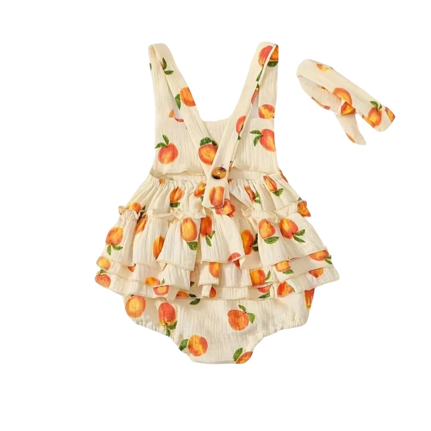 Apricot Muslin Romper