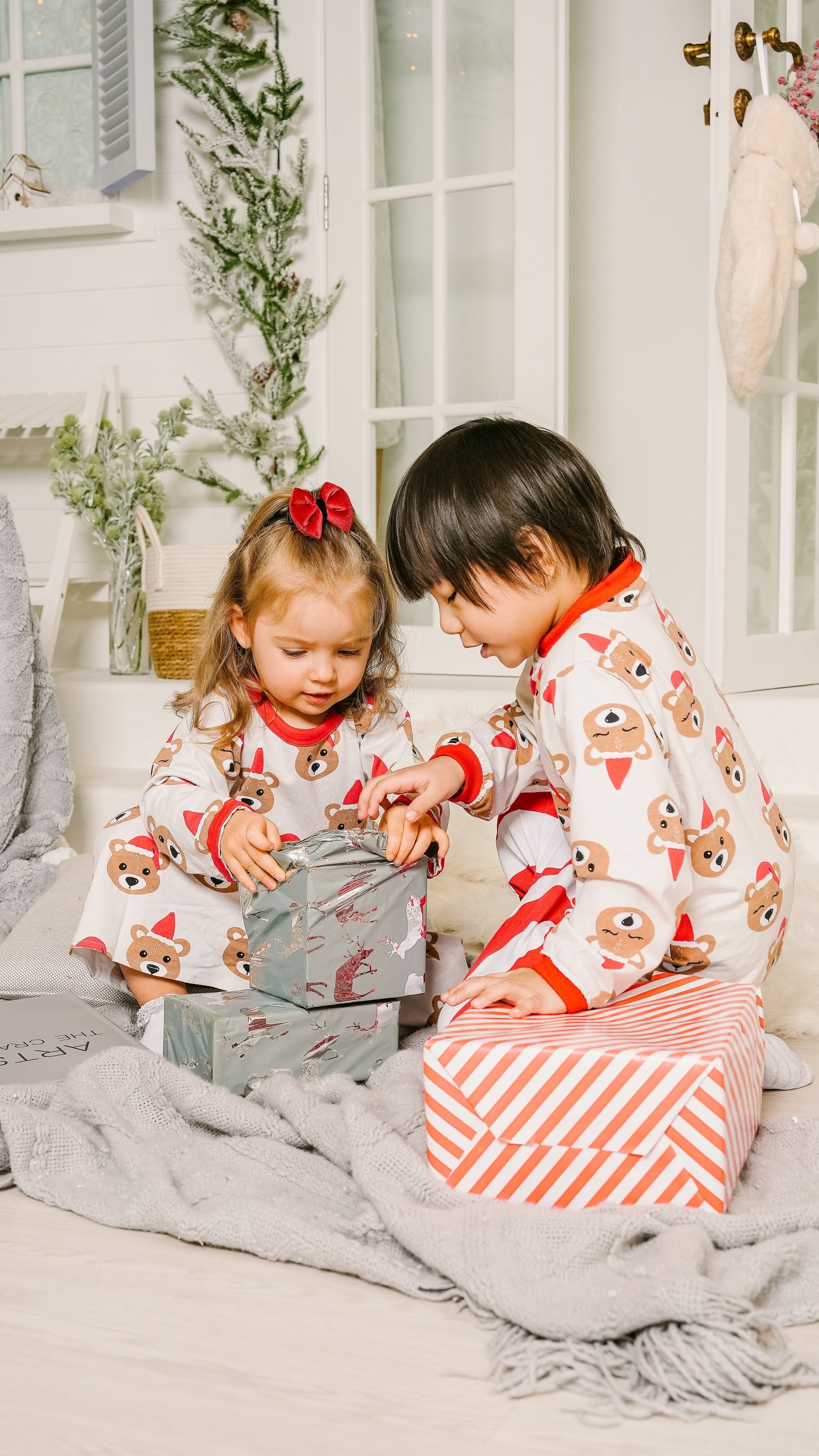 Santa Bear Pants Set