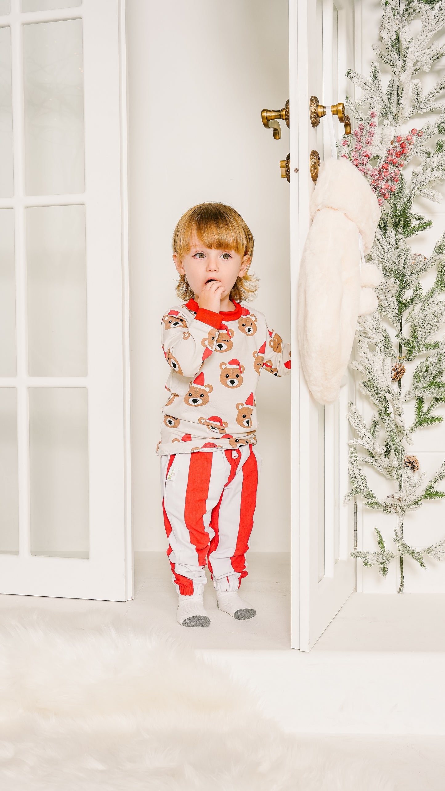Santa Bear Pants Set