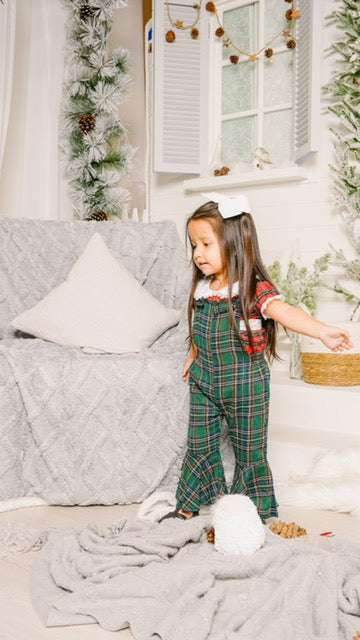 Christmas Bell Bottom Jumpsuit - Green