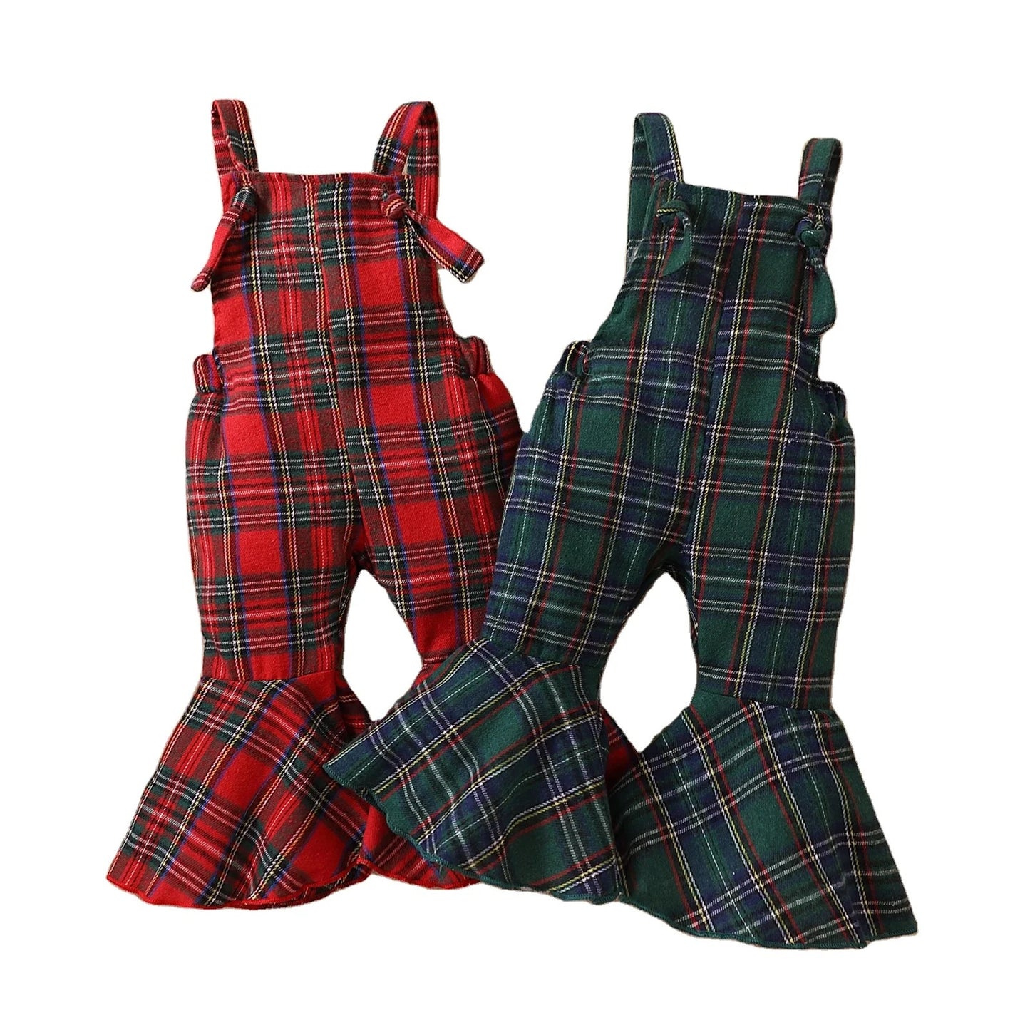 Christmas Bell Bottom Jumpsuit - Green