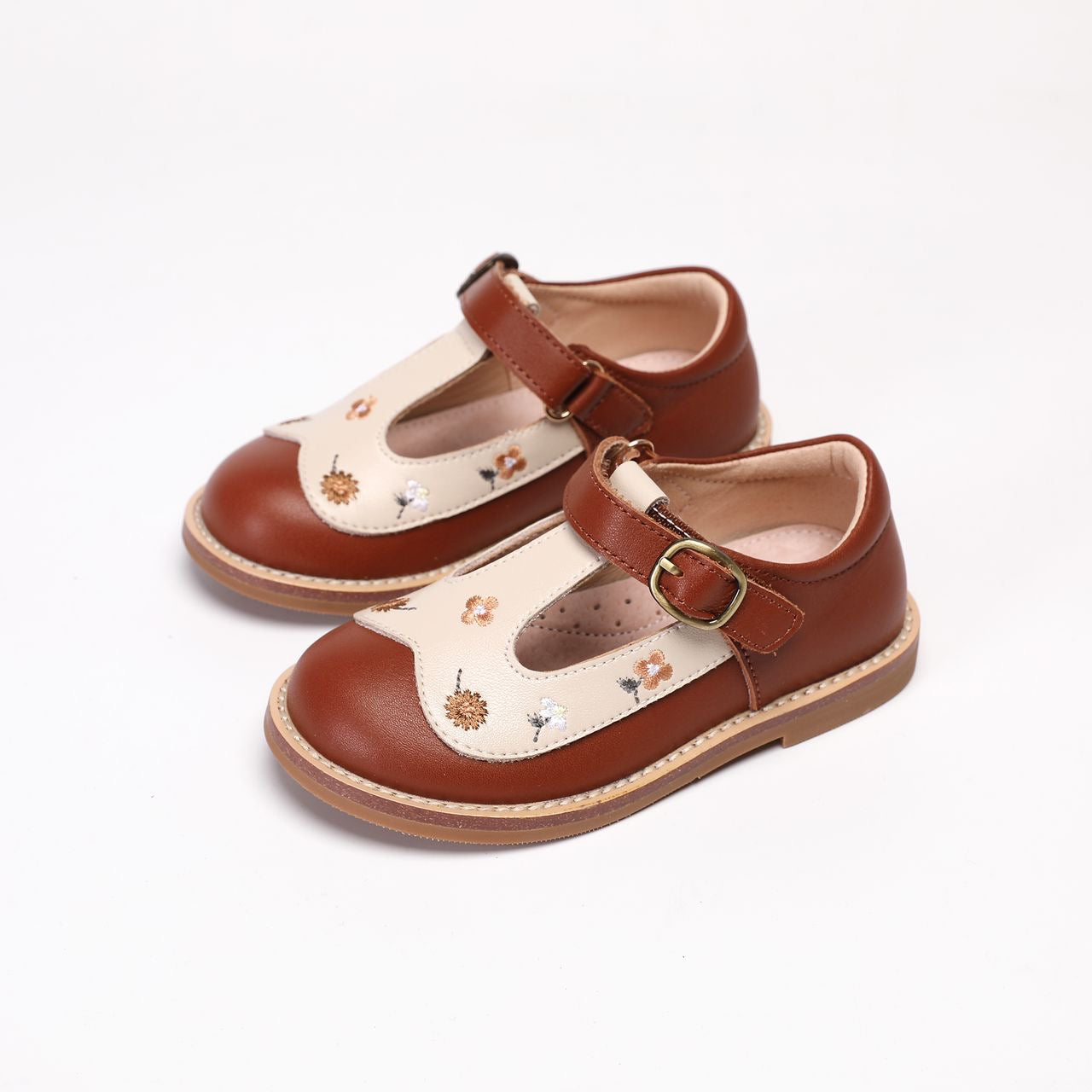 Emma Leather Shoes - Hazelbrown