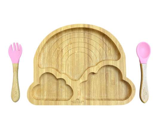 Bamboo Rainbow Suction Plate