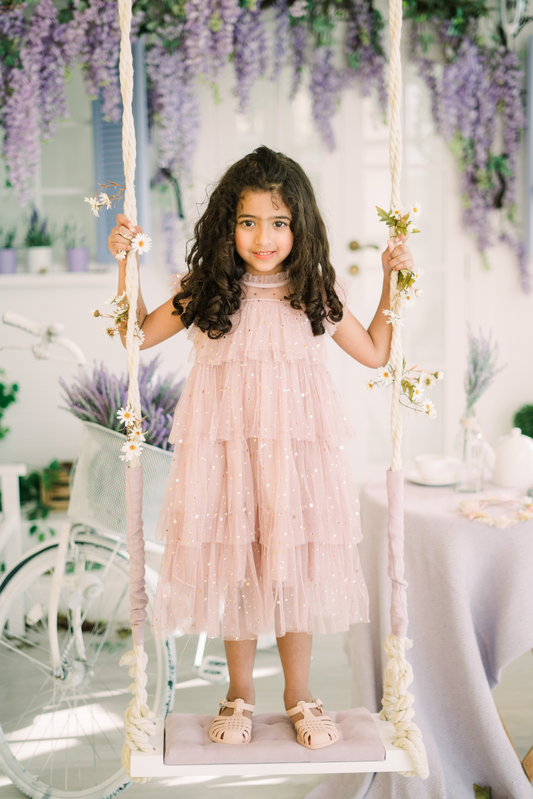 Princess Tulle Dress - Rose Gold