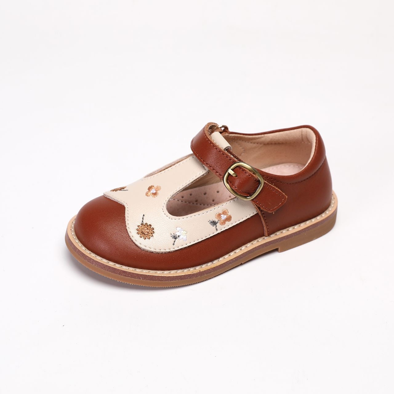 Emma Leather Shoes - Hazelbrown