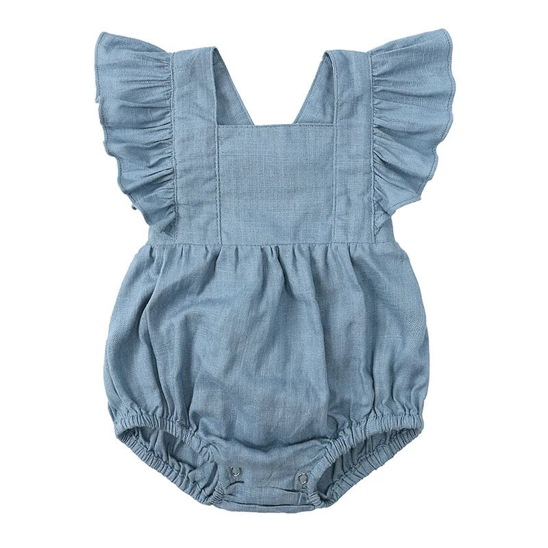 Gıda Vintage Bubble Linen Romper