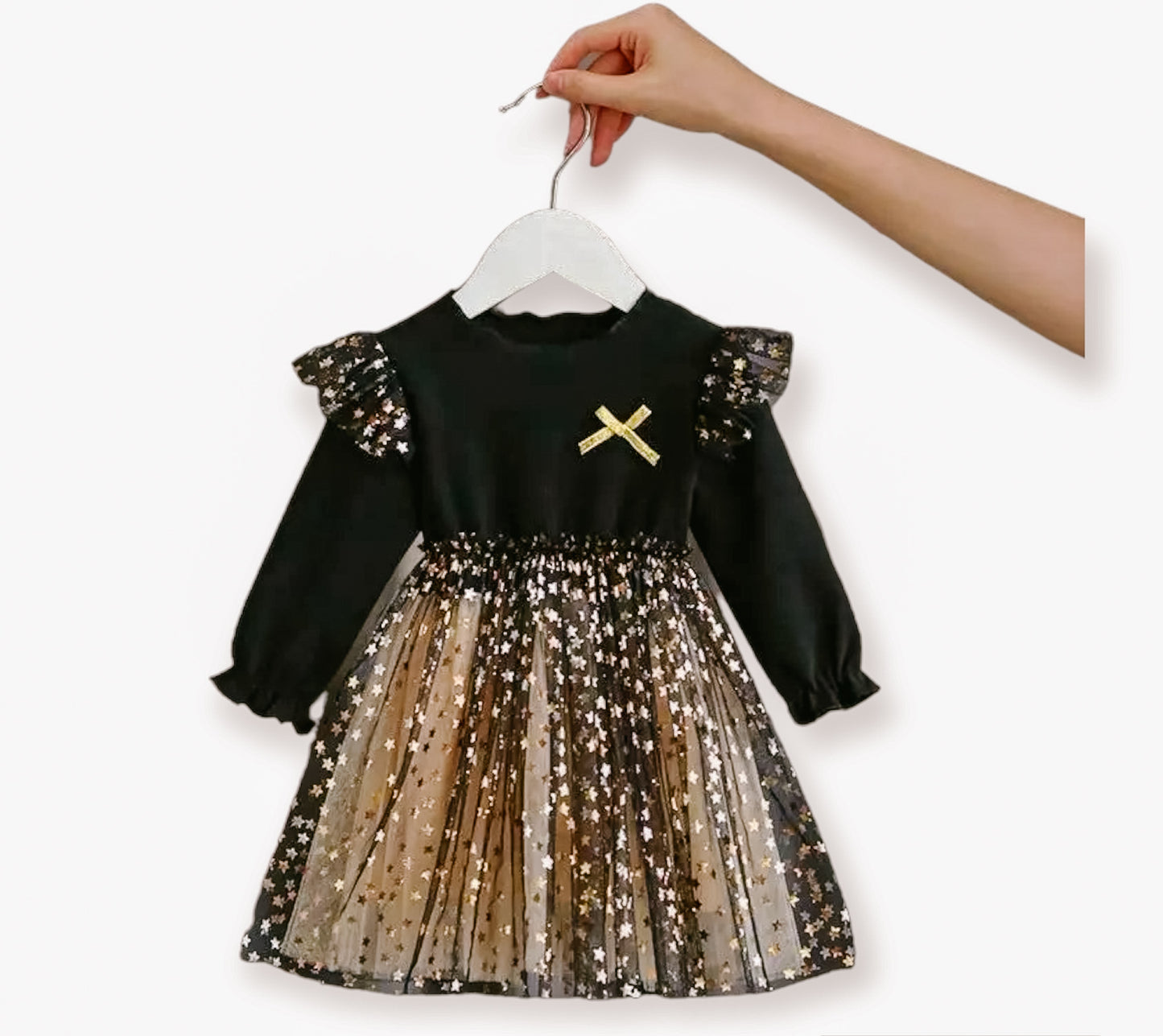 Princess Jojo Black & Gold Star Tulle Dress