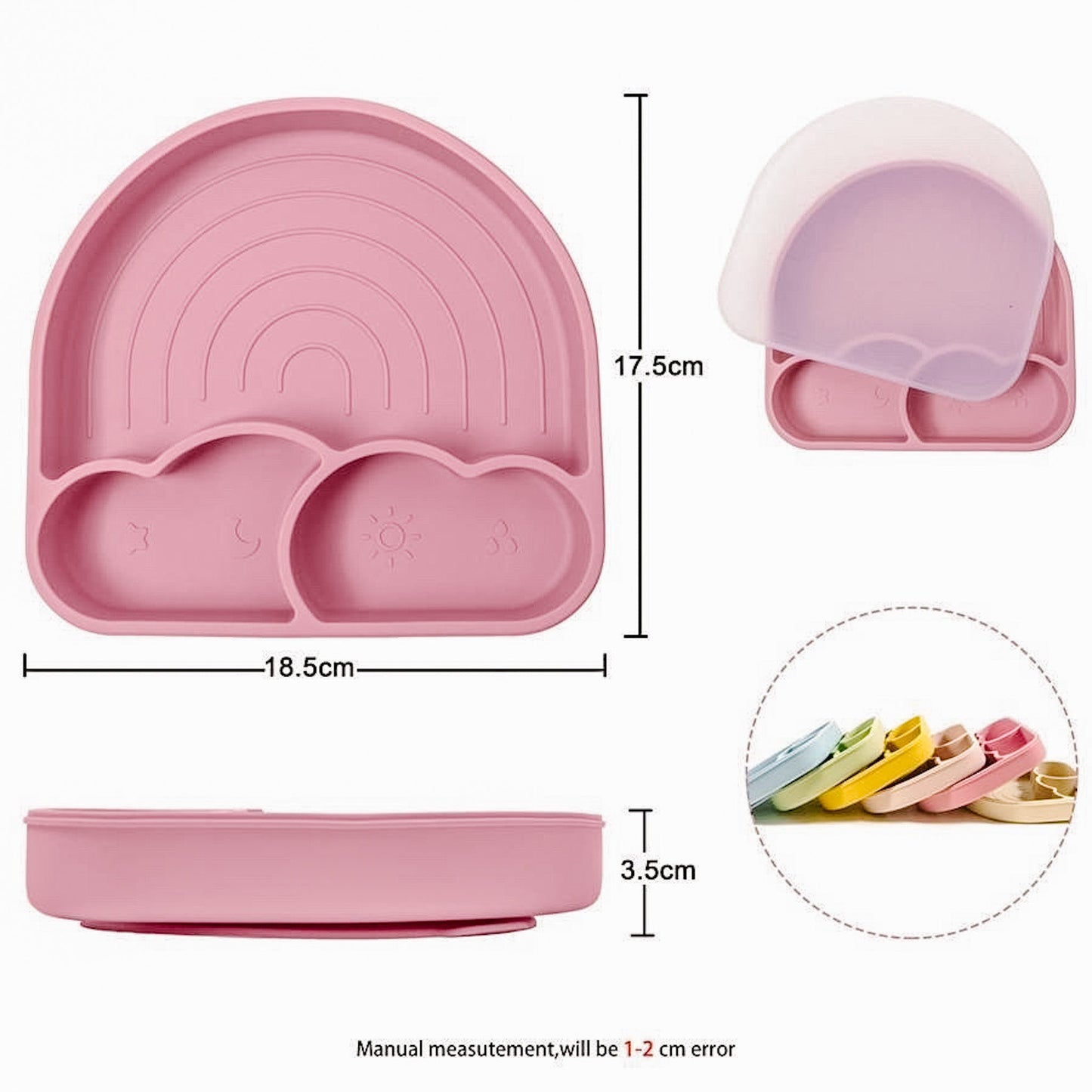 Rainbow Silicone Suction Plate