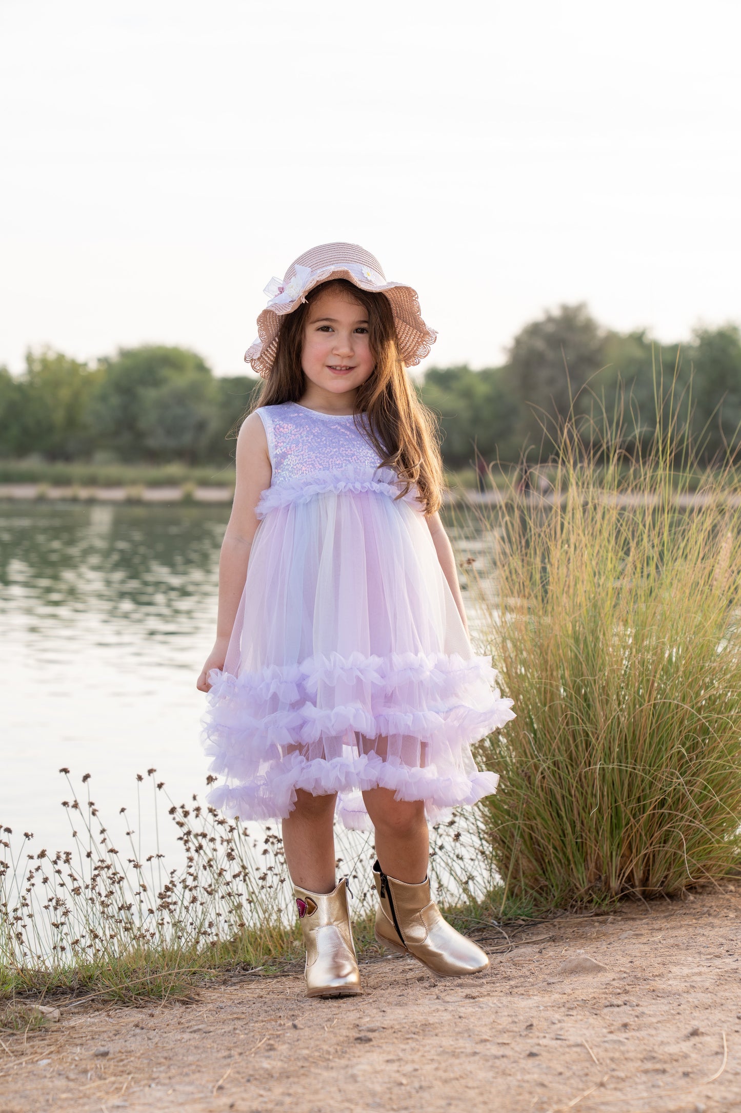 Bow Elegant Dress - Lavender