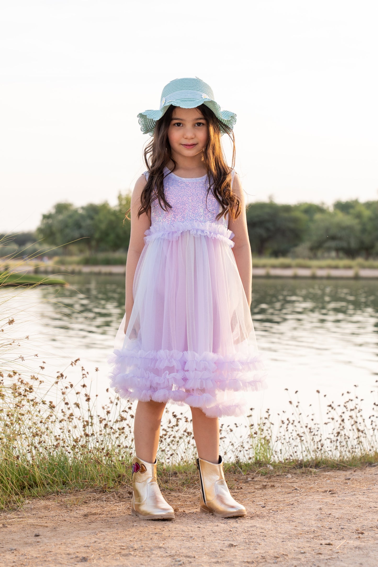 Bow Elegant Dress - Lavender