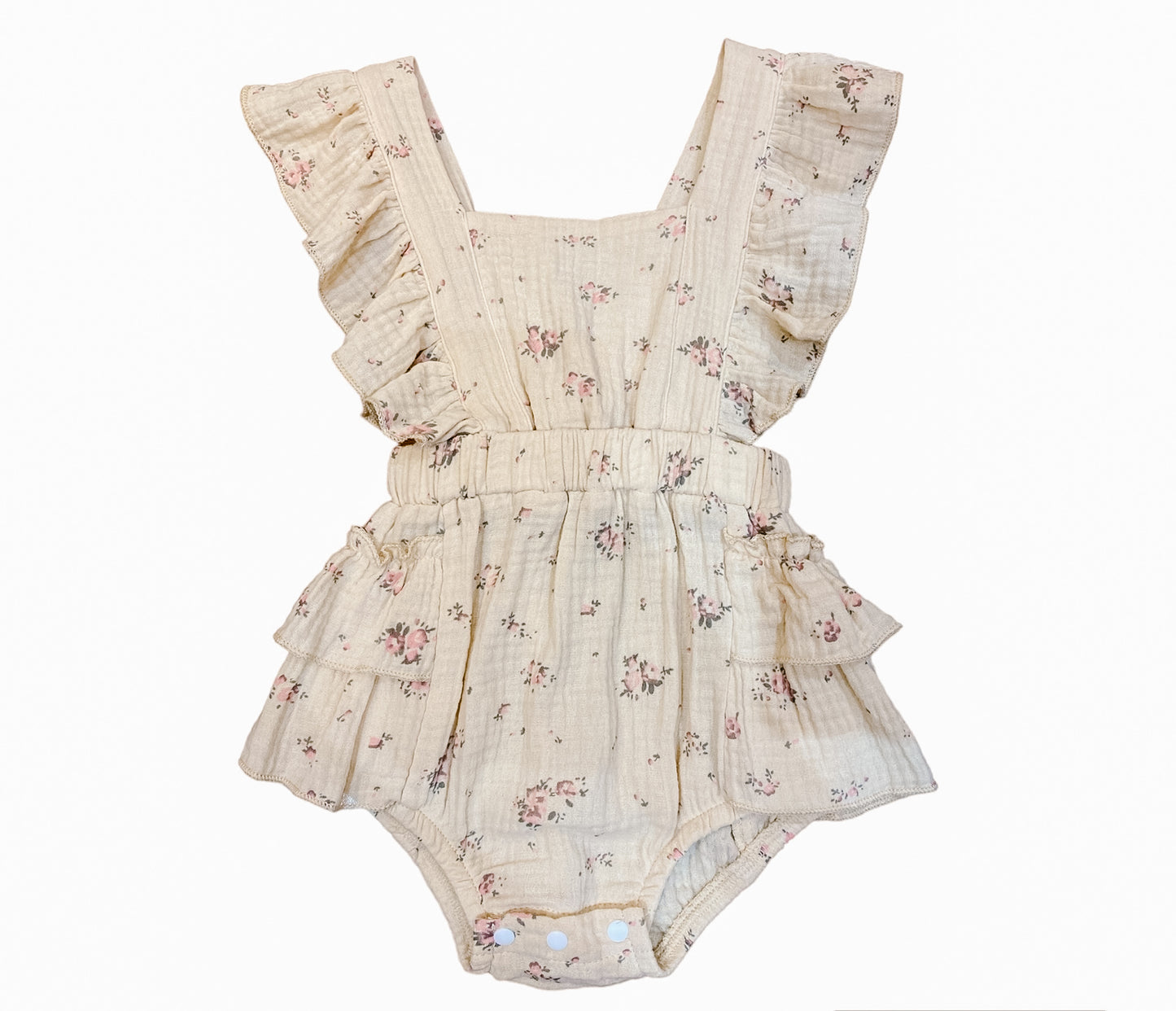 Andrea Muslin Romper with Sock