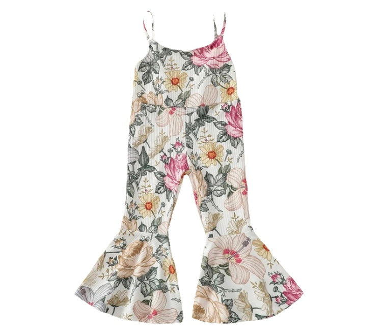 Floral Vintage Bell Bottom Jumpsuit