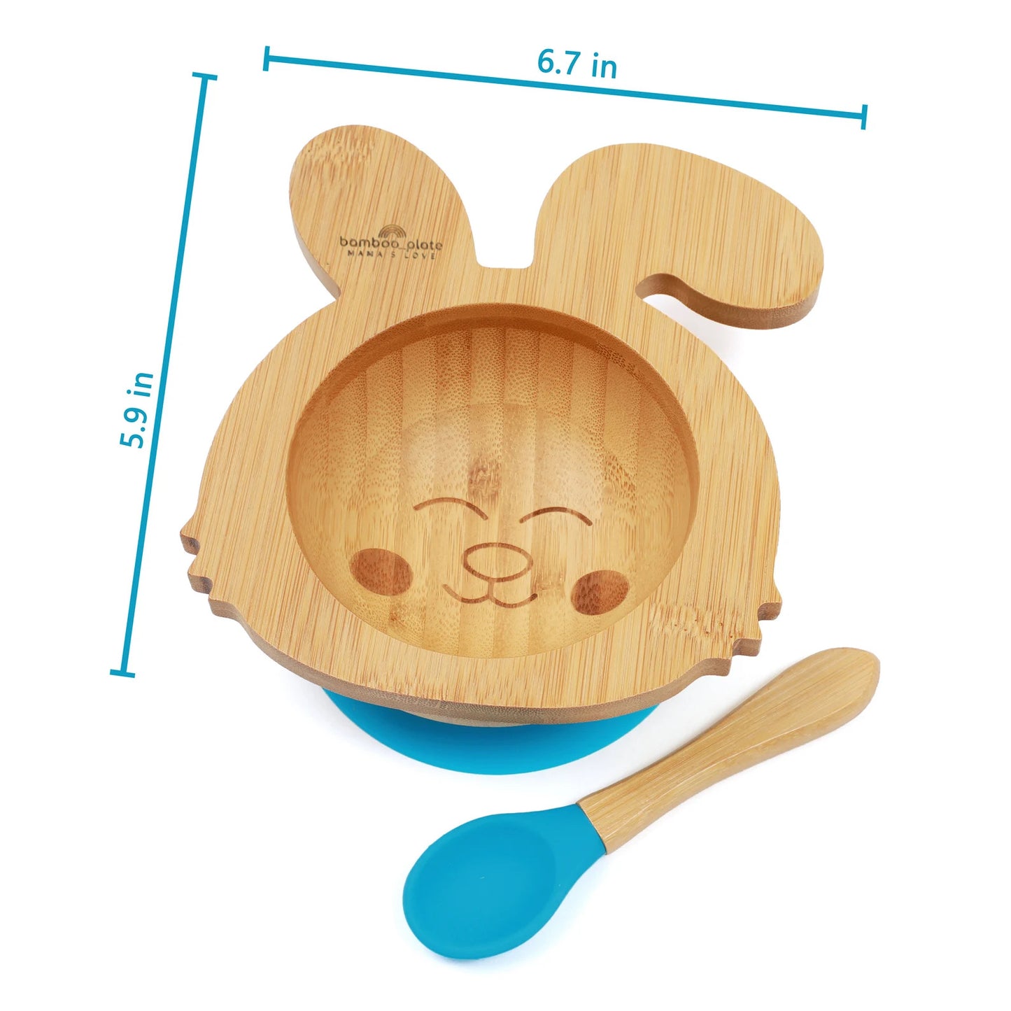 Bamboo Bunny Bowl with Suction