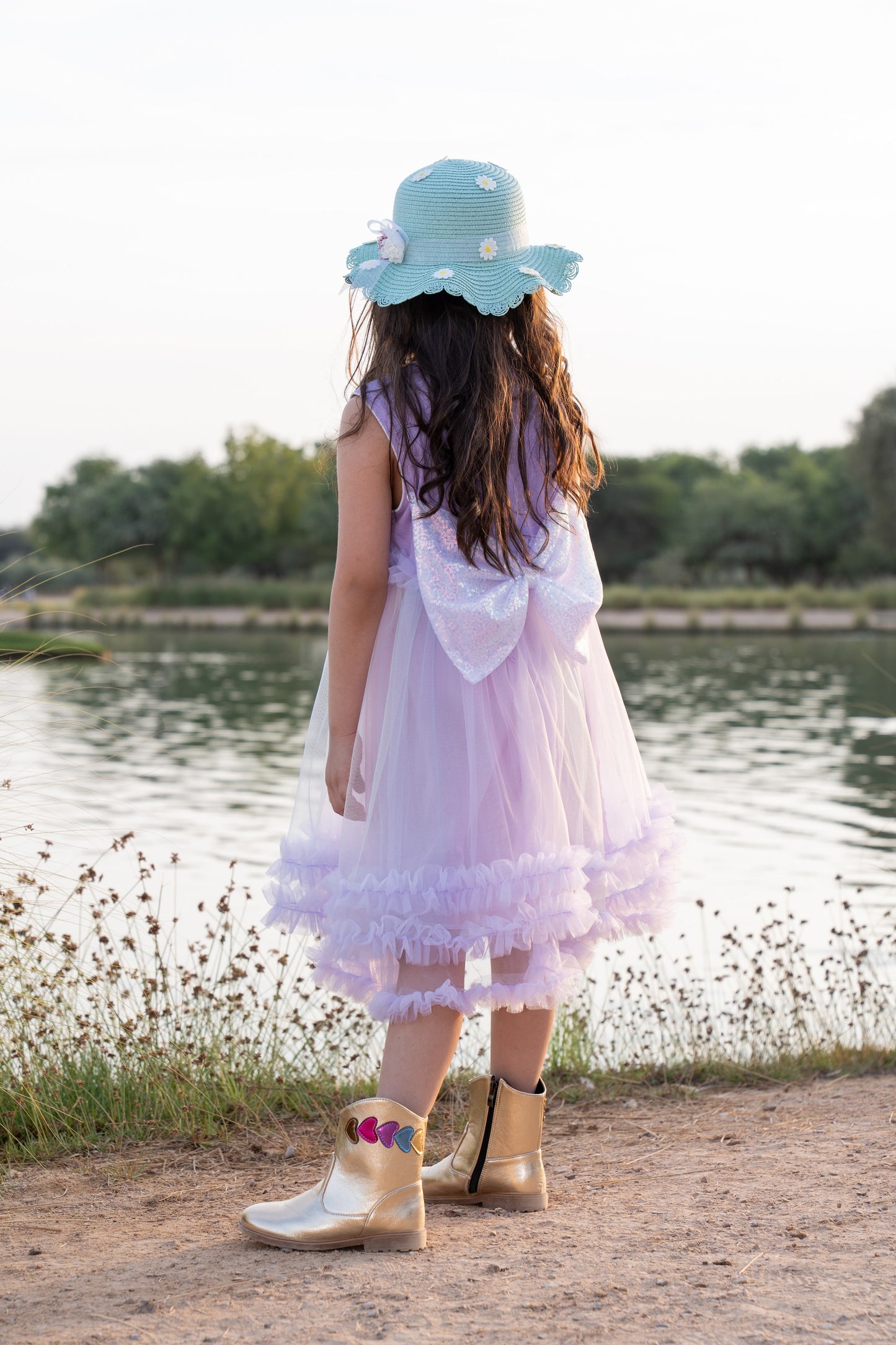 Bow Elegant Dress - Lavender