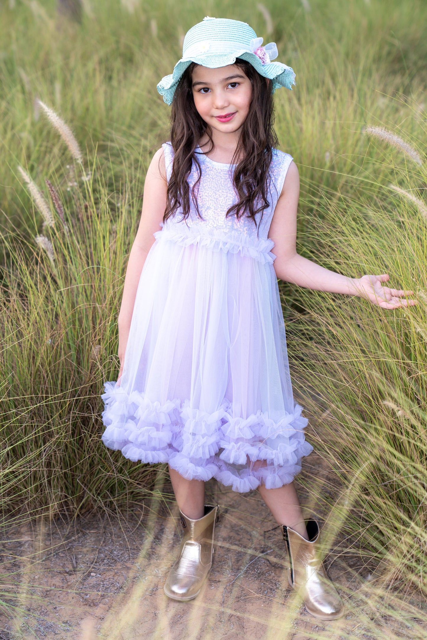 Bow Elegant Dress - Lavender