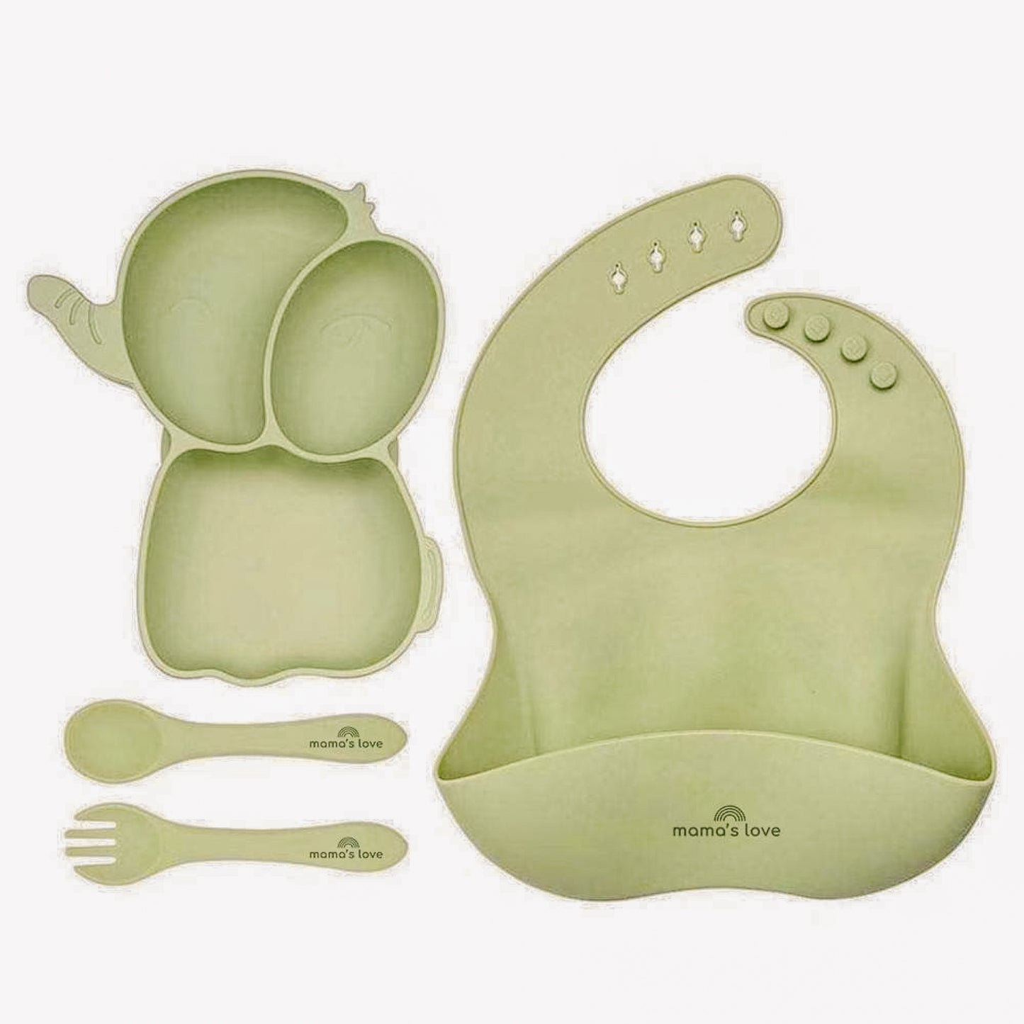 Elephant Silicone Suction Plate Set