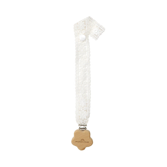 Lacey Pacifier Wooden Clip