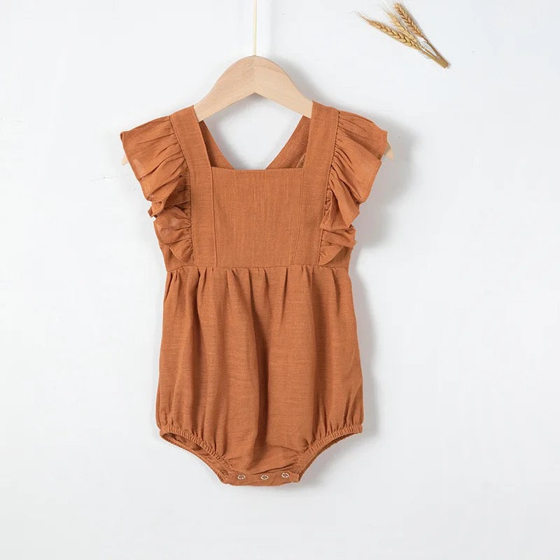 Gıda Vintage Bubble Linen Romper