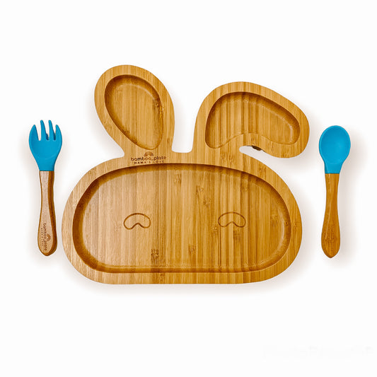 Bamboo Bunny with Suction (Spoon & Fork Set)