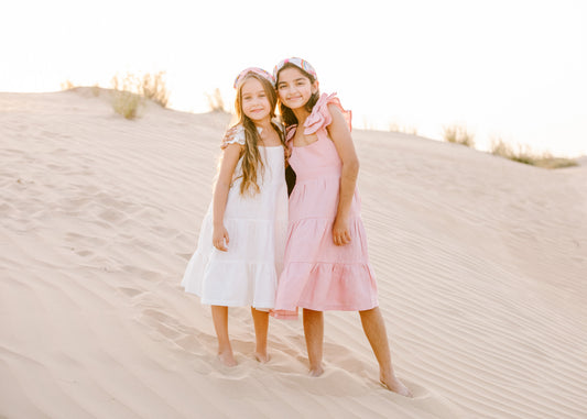 Desert Pure Linen Bow Dress