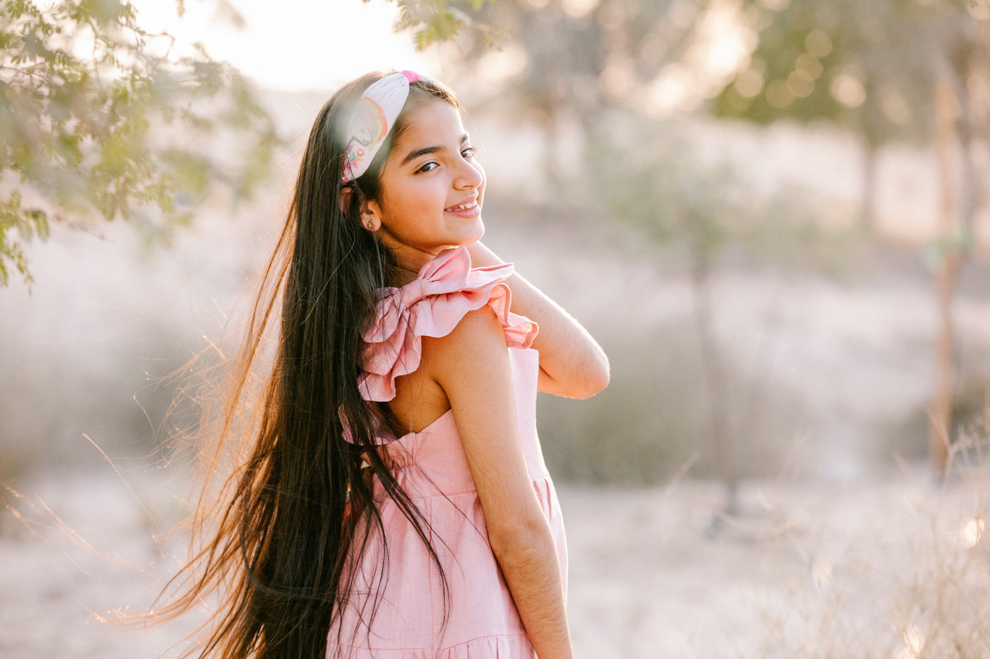 Desert Pure Linen Bow Dress