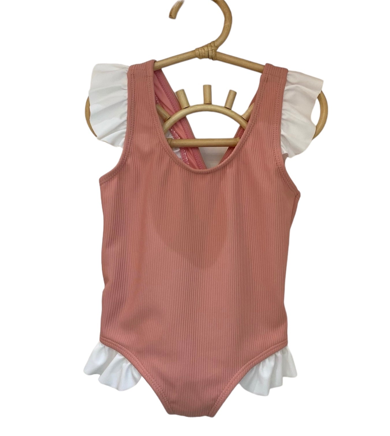 Girl UV Swimwear - Pink Ribbed